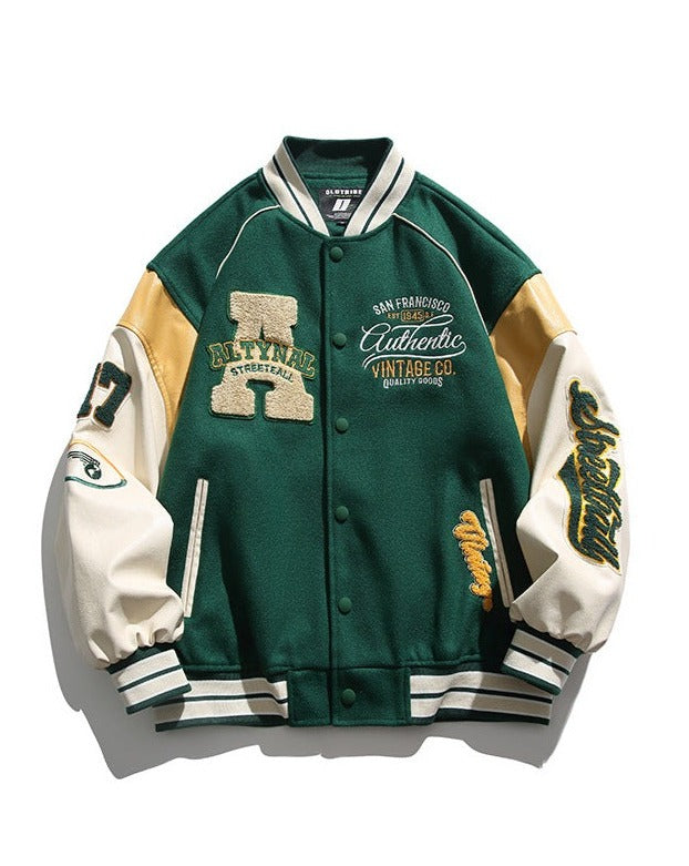 ALTYNAL Embroidered Varsity Baseball Jacket