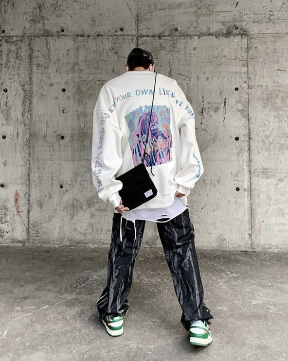 Cartoon Graffiti High Street Sweatshirt