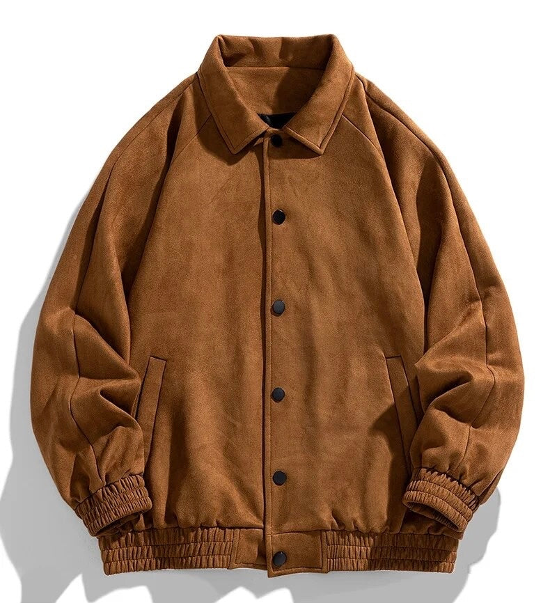 Casual Suede Button Jacket