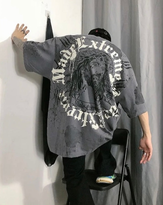 Oversized Washed Graphic T-Shirt