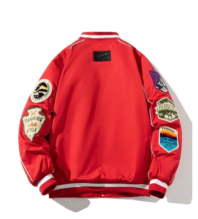 Baseball Uniform Embroidered Bomber Jacket