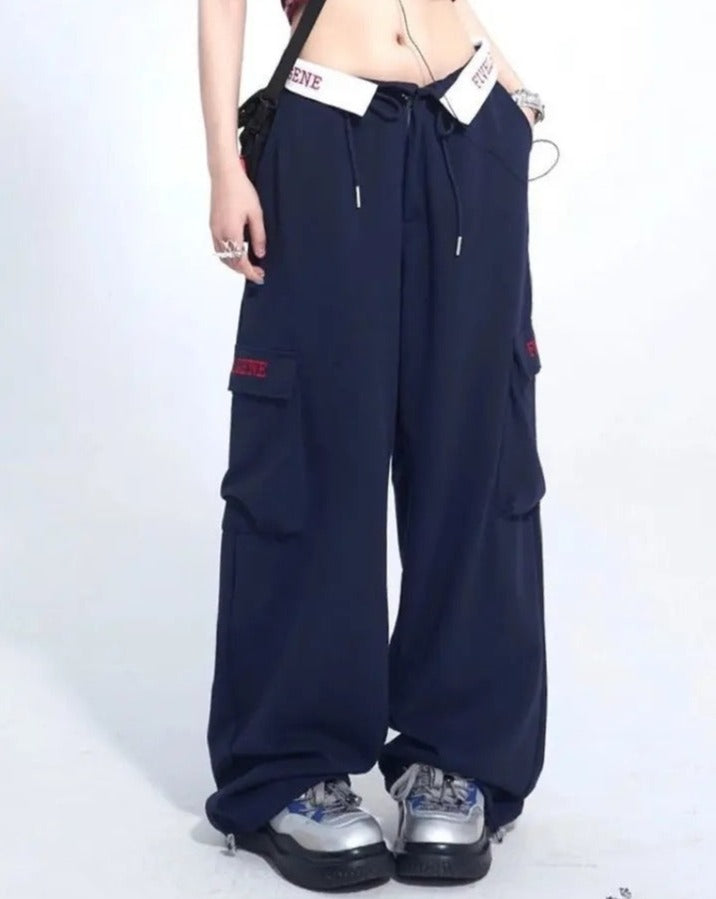 Logo Drawstring Cargo Sweatpants