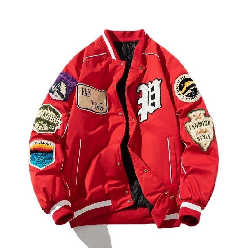 Baseball Uniform Embroidered Bomber Jacket