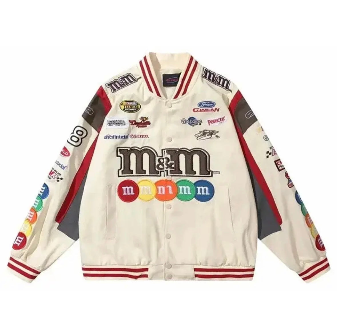 m&m Embroidered Motorcycle Jacket