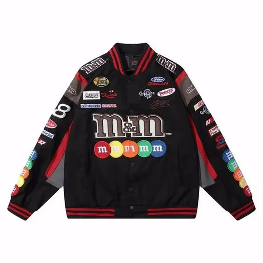 m&m Embroidered Motorcycle Jacket