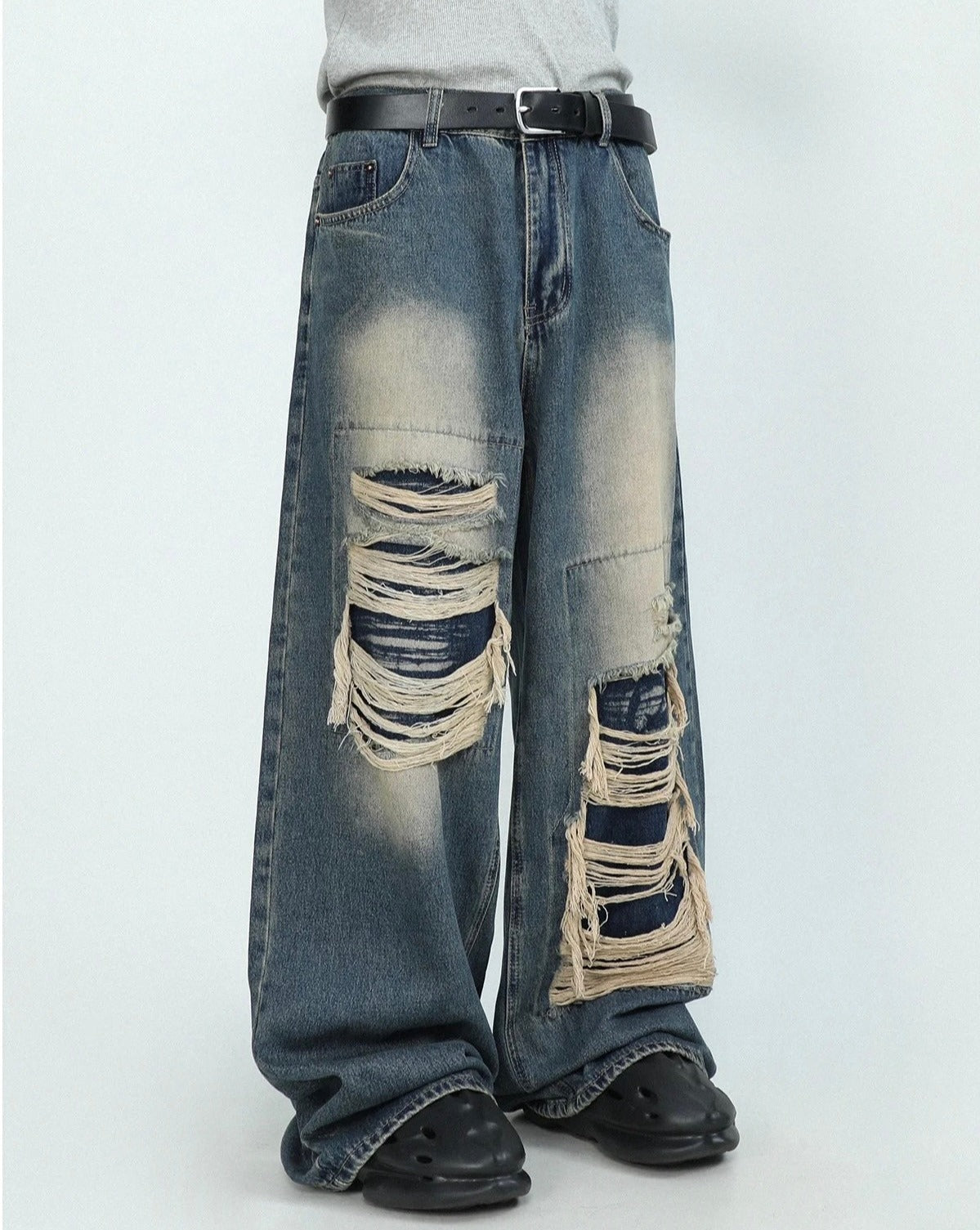 Distressed Loose Denim Jeans