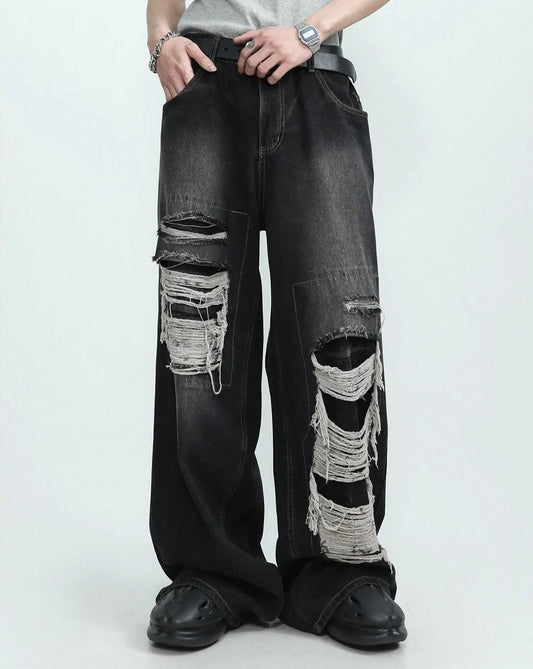 Distressed Loose Denim Jeans