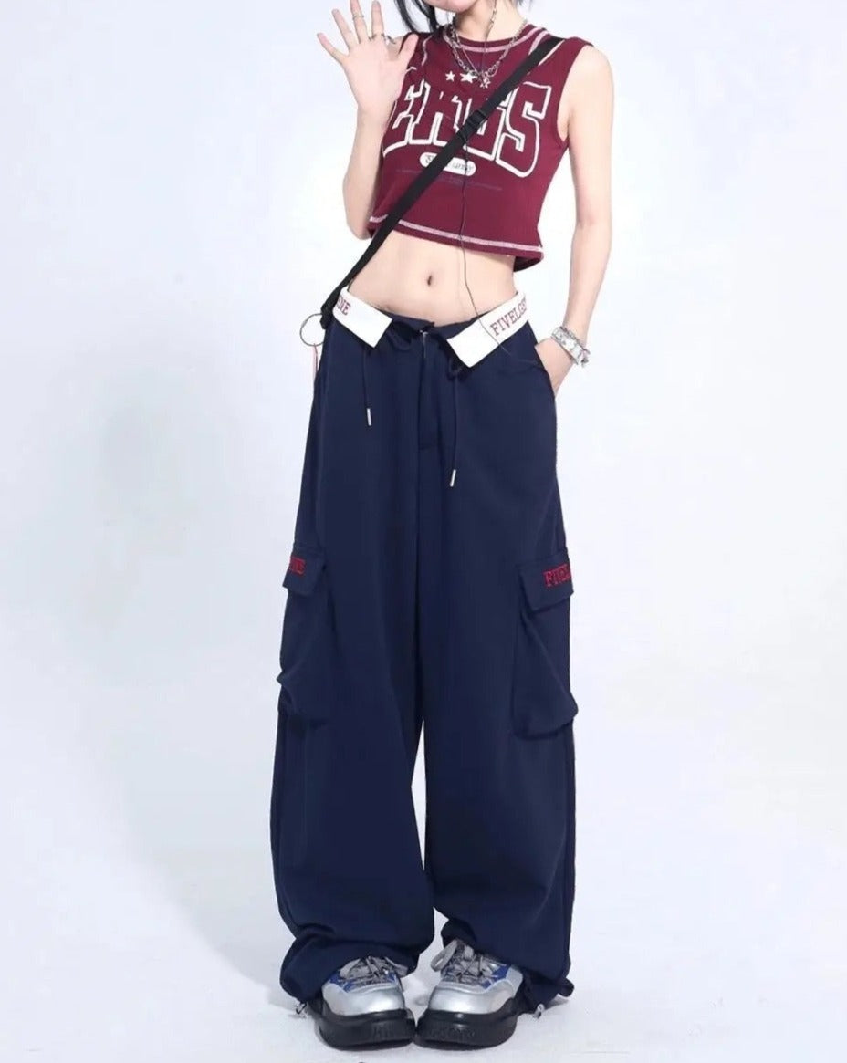 Logo Drawstring Cargo Sweatpants