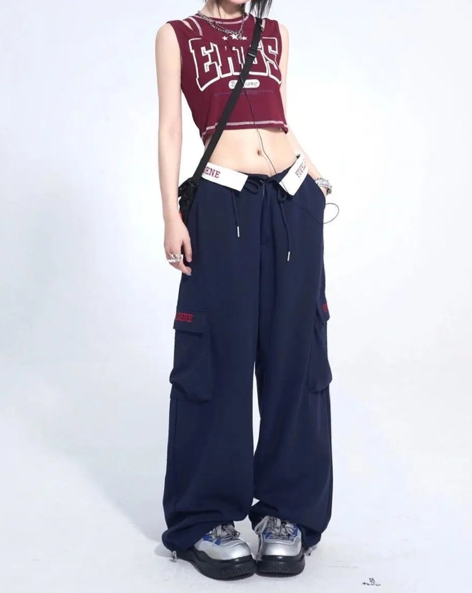 Logo Drawstring Cargo Sweatpants