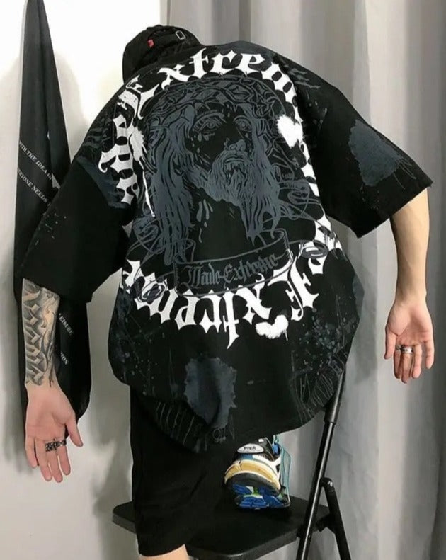 Oversized Washed Graphic T-Shirt