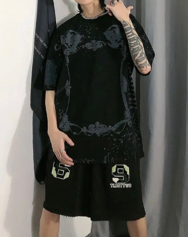 Oversized Washed Graphic T-Shirt