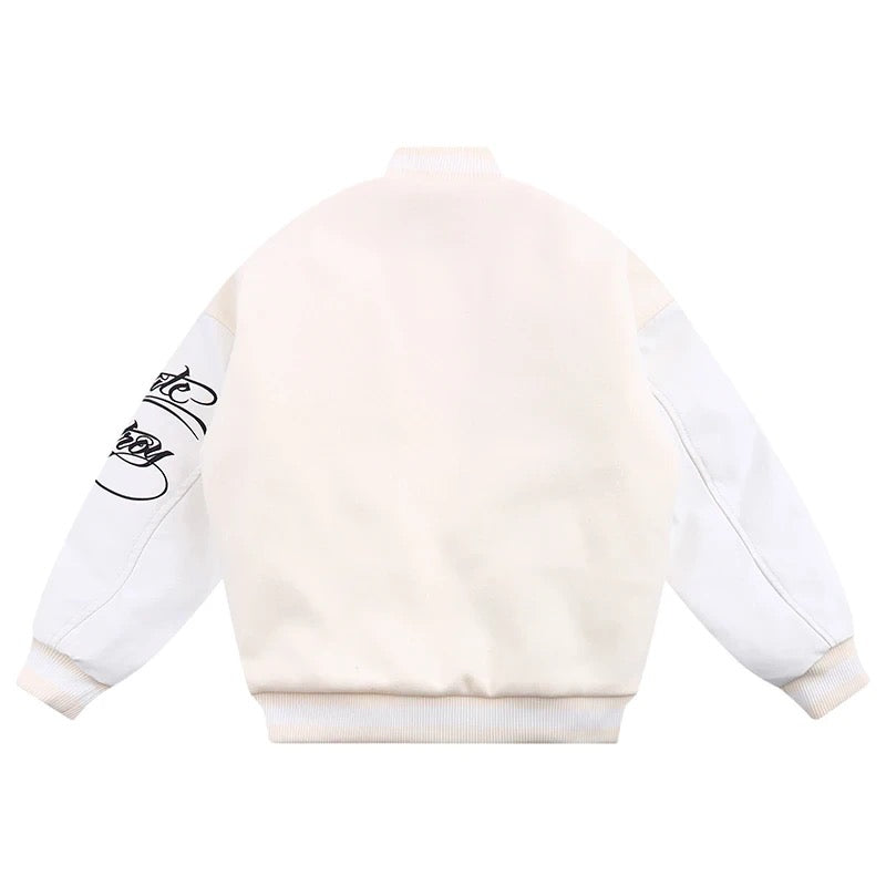 R Embroidered Varsity Jacket