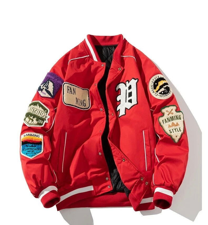 Baseball Uniform Embroidered Bomber Jacket