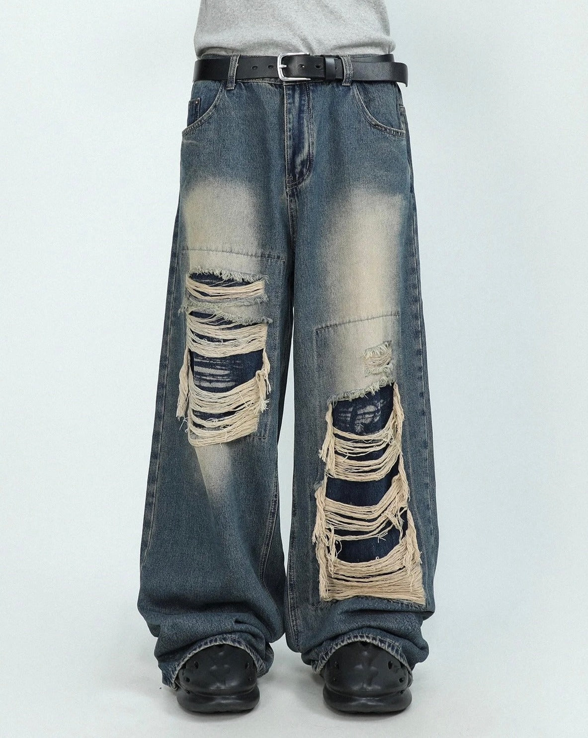 Distressed Loose Denim Jeans