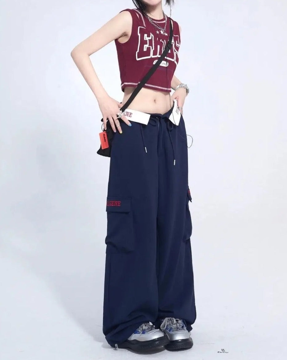 Logo Drawstring Cargo Sweatpants