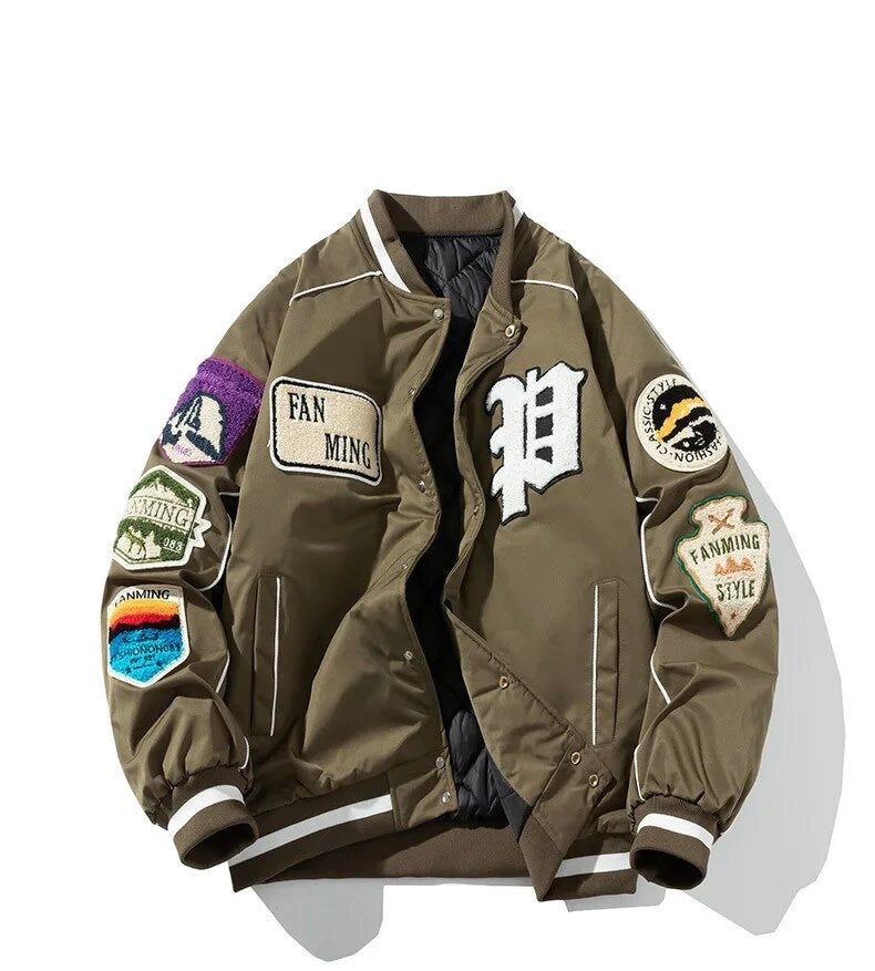 Baseball Uniform Embroidered Bomber Jacket