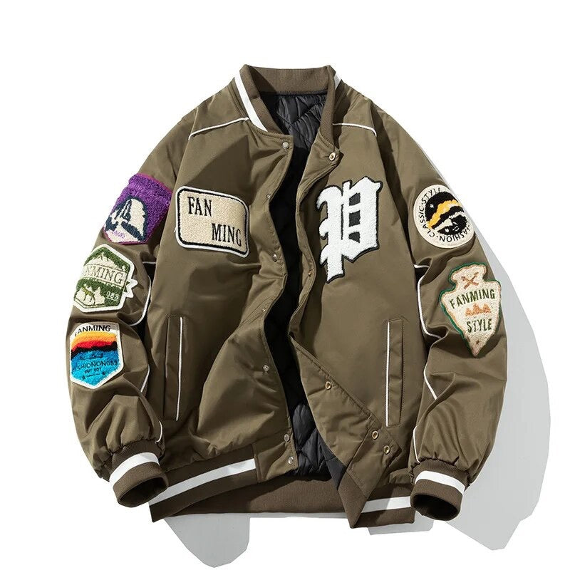 Baseball Uniform Embroidered Bomber Jacket