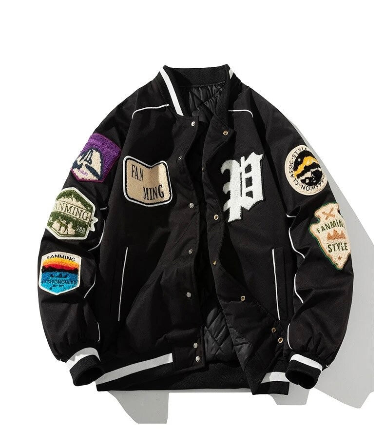 Baseball Uniform Embroidered Bomber Jacket