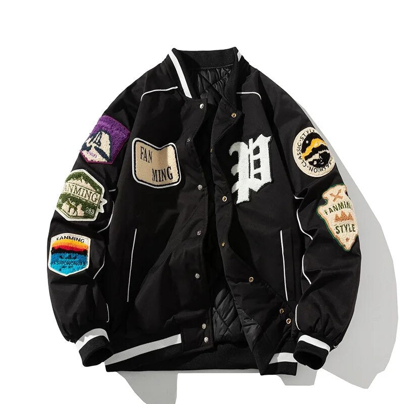 Baseball Uniform Embroidered Bomber Jacket