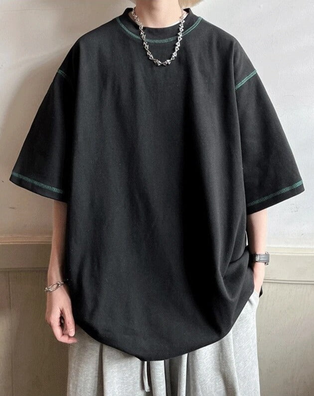 Cotton Line Patchwork Summer Loose T-Shirt