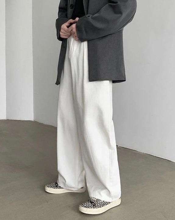 White Oversized Baggy Trousers