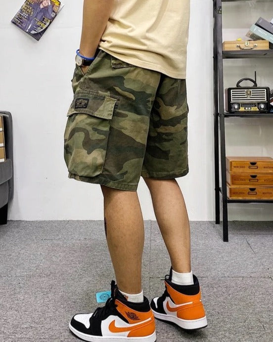 Multi-Pockets Military Camouflage Cargo Shorts