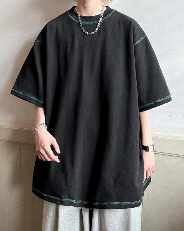 Cotton Line Patchwork Summer Loose T-Shirt