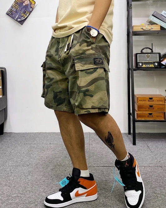 Multi-Pockets Military Camouflage Cargo Shorts
