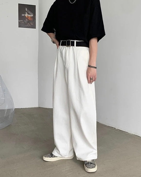 White Oversized Baggy Trousers