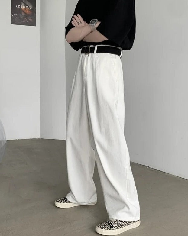 White Oversized Baggy Trousers