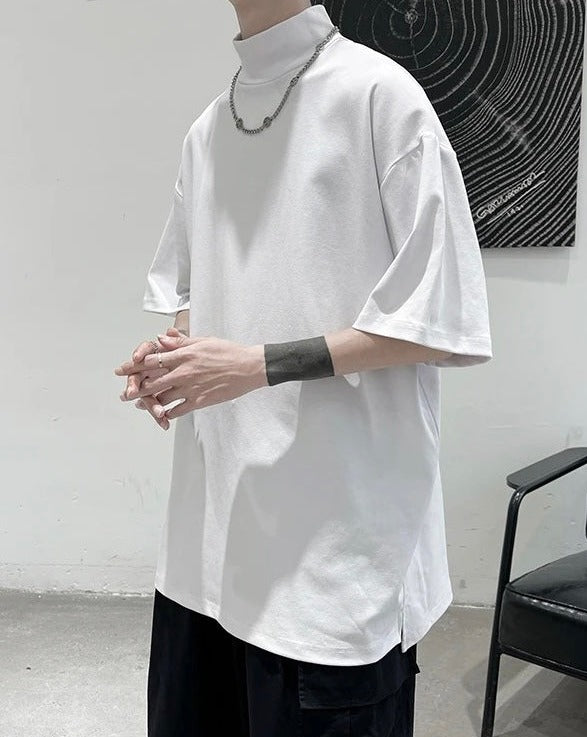 Mock Neck Short Sleeve T-Shirt