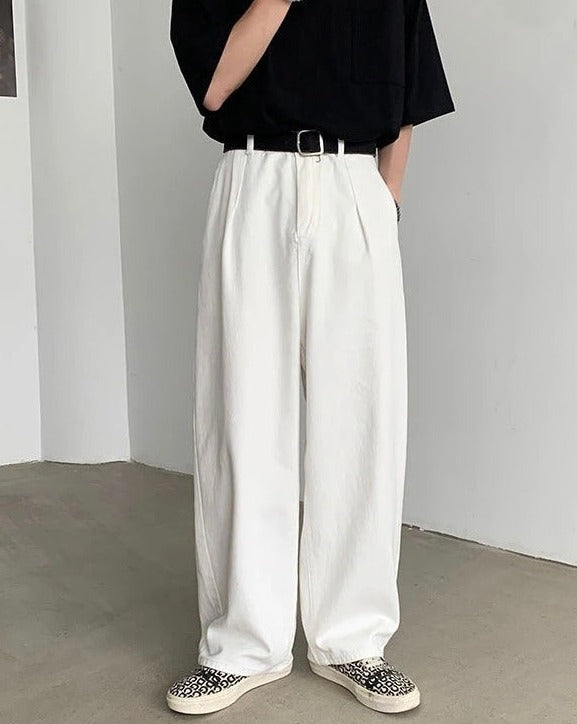 White Oversized Baggy Trousers