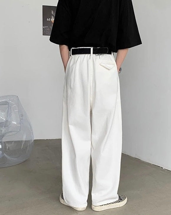 White Oversized Baggy Trousers