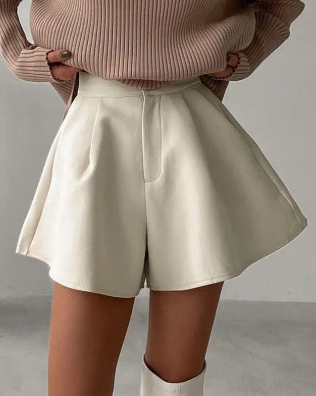 Casual Loose A-line High-Waisted Shorts