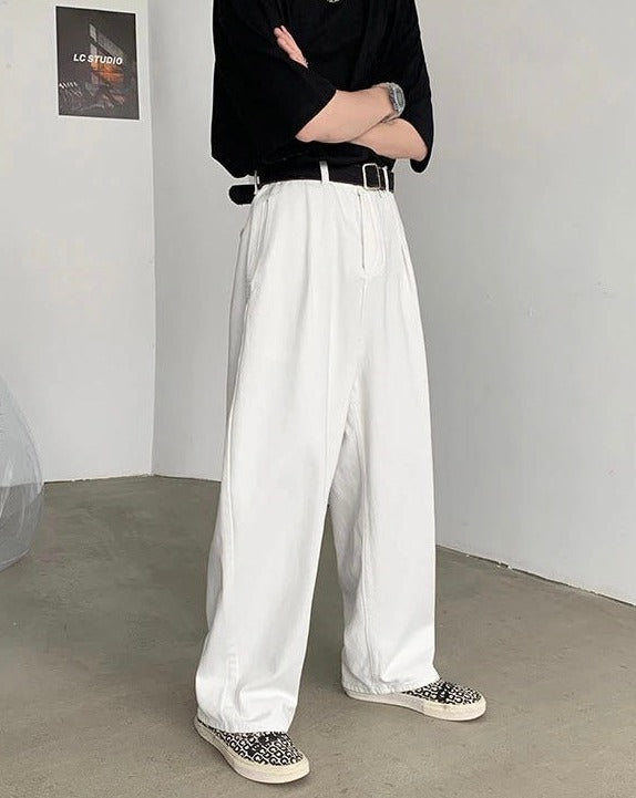 White Oversized Baggy Trousers