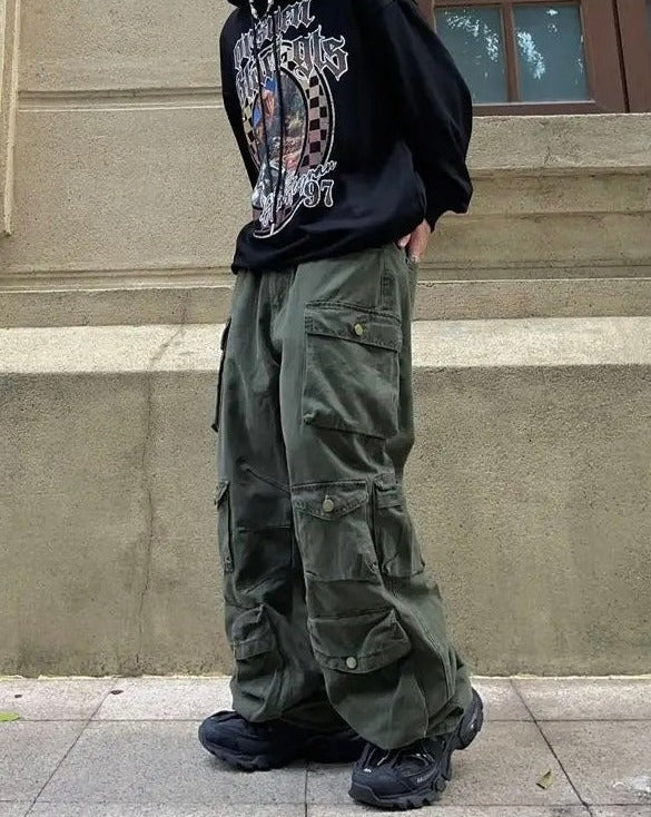 Multi-pockets Vintage Cargo Pants