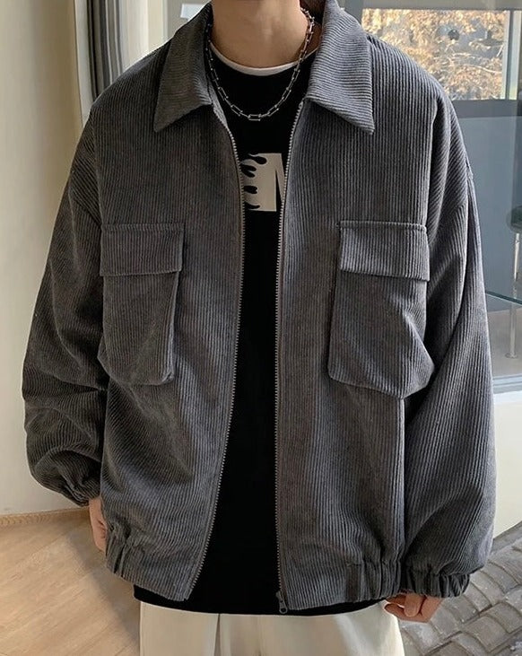 Corduroy Vintage Zip Up Jacket